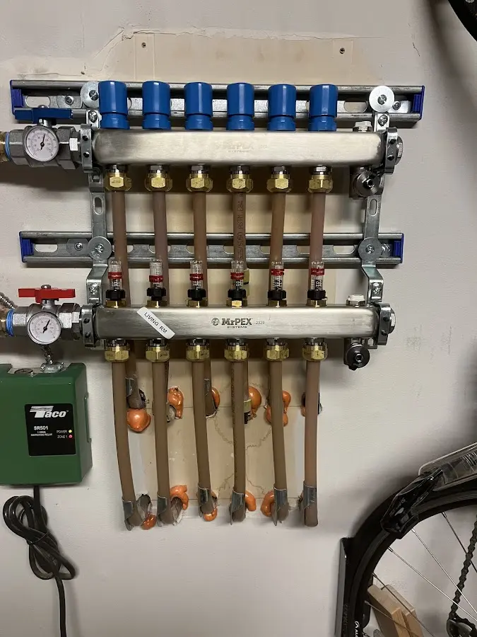 Plumber performing Gas Line Installation at a residential property in Endicott